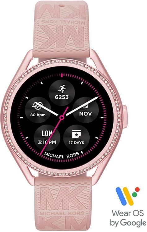 michael kors gen 5e smartwatch mkgo gummi rosafarben|Michael Kors Access Gen 5E MKGO Two.